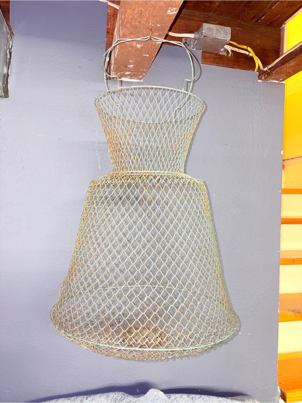 Vintage French Fishing Basket